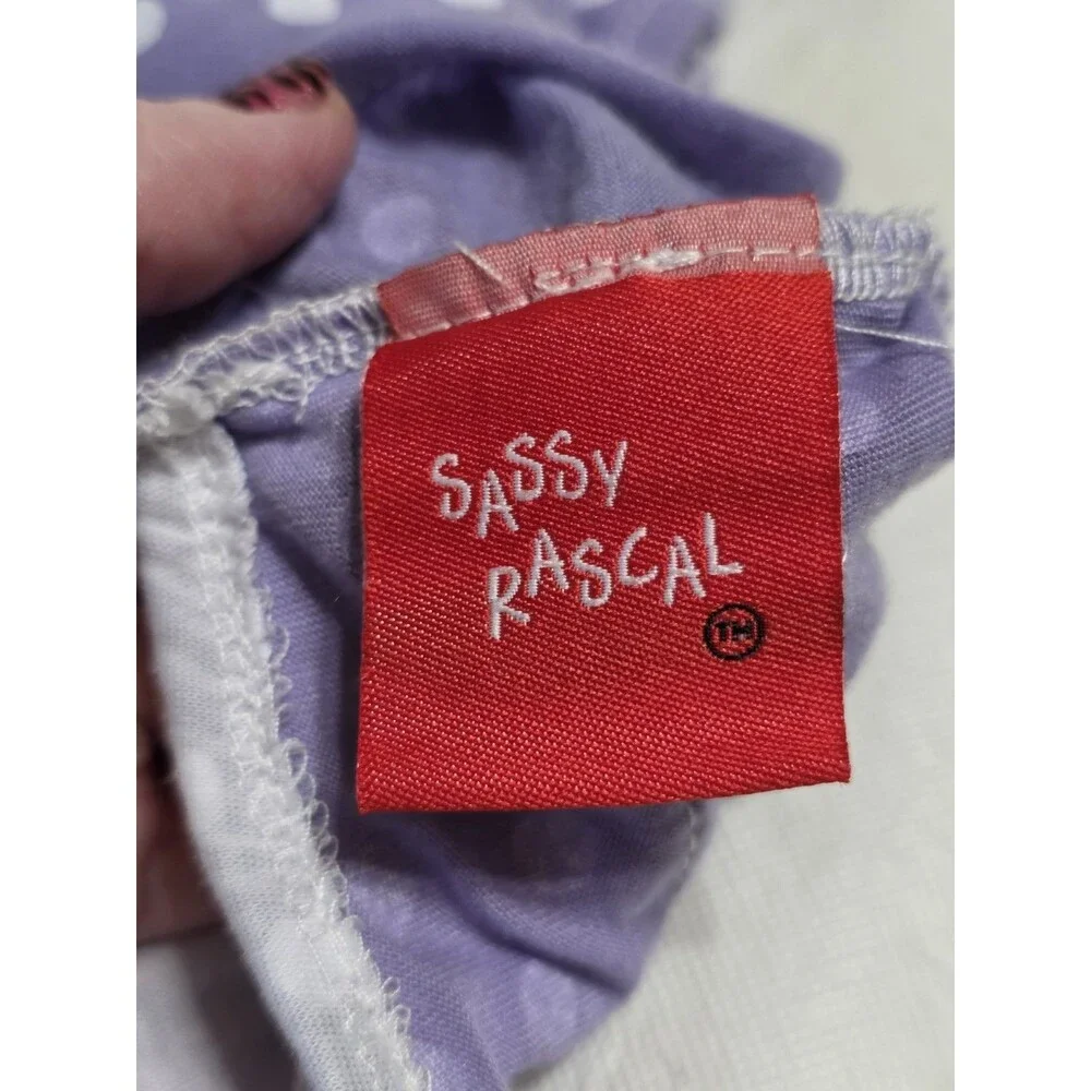 Sassy Rascal Purple Polka Dot Dog Dress Size Small